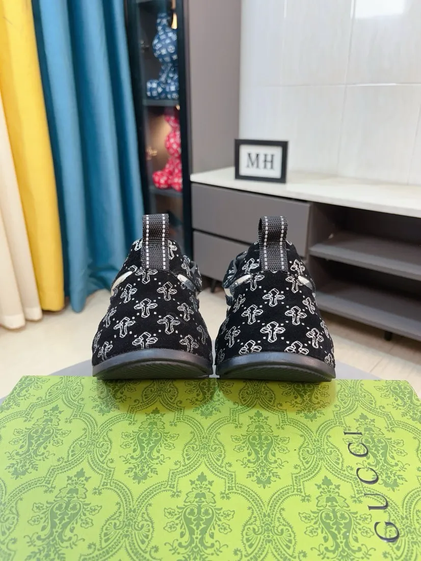 Men's shoes 💰560🌹🌹【GUCCI】pop-top casual sneakers with daddy outsole, breathable and comfortable, easy to walk, a versatile style for trendy men, upper with cowhide edged outsole design➕genuine leather lining➕Gucci's popular original outsole, sports and running style, super comfortable. Code number 38-44